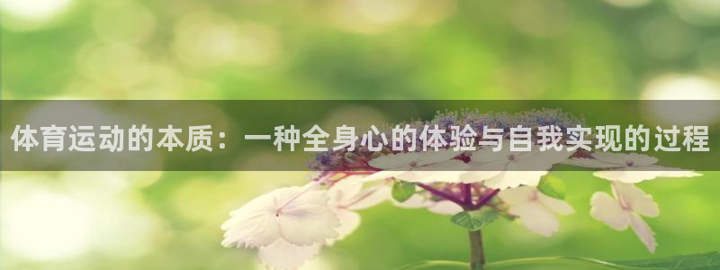 凯发官方正版app娱乐平台：体育运动的本质：一种全身心的体验
